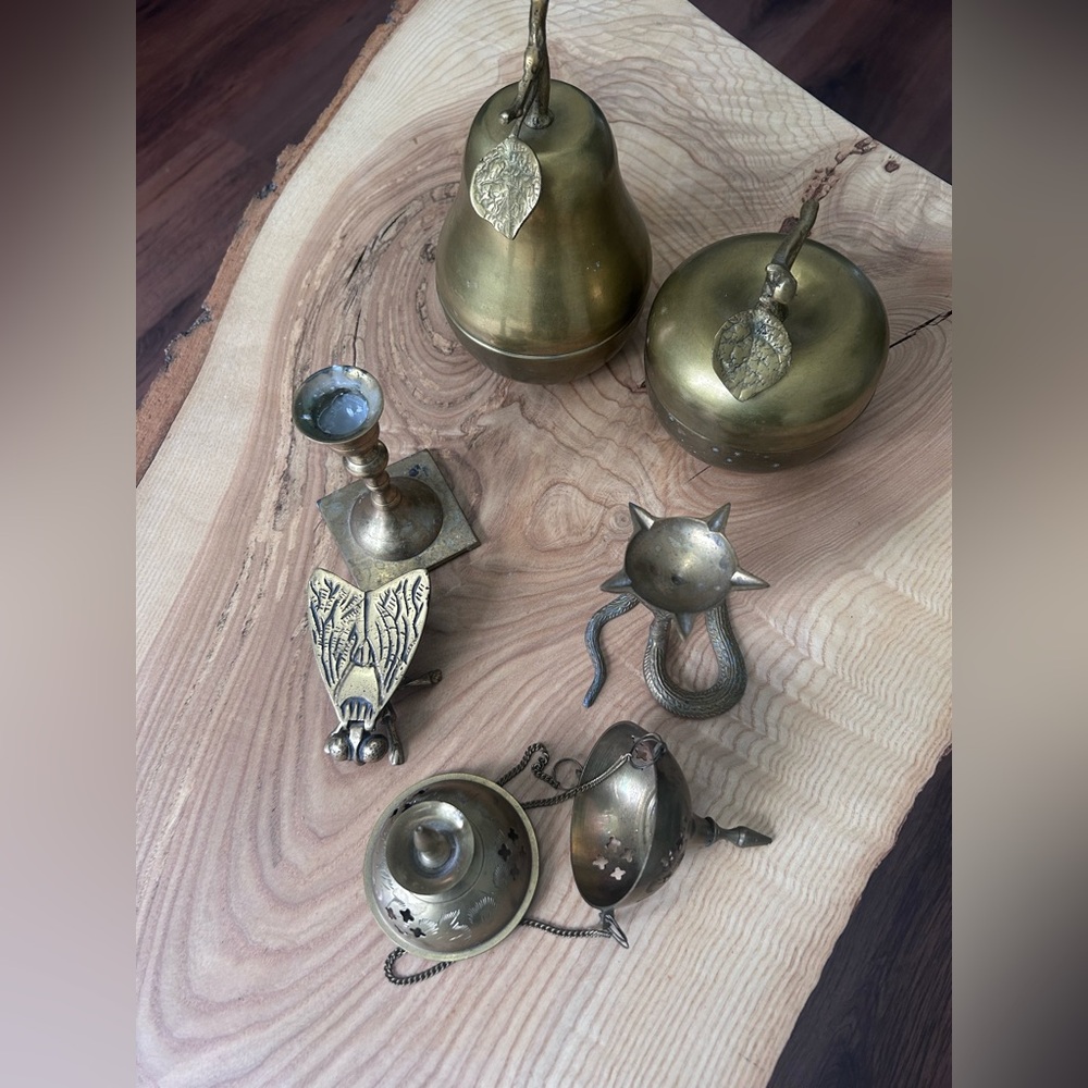 Vintage Brass Decorative Set
